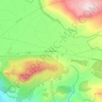 Pilas de Algaida topographic map, elevation, terrain