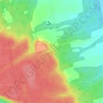 Oak Ridges topographic map, elevation, terrain