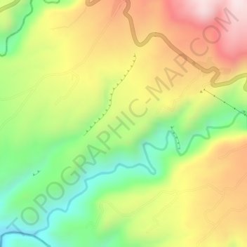 Plateau topographic map, elevation, terrain