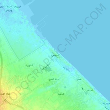 Majis topographic map, elevation, terrain
