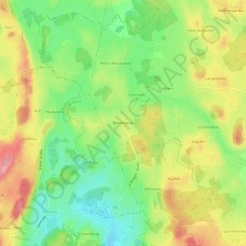 Bietenweiler topographic map, elevation, terrain