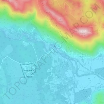 Dražin Do topographic map, elevation, terrain