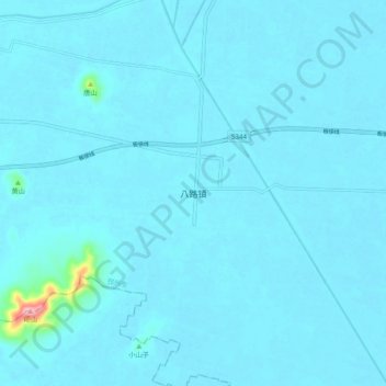 Balu topographic map, elevation, terrain
