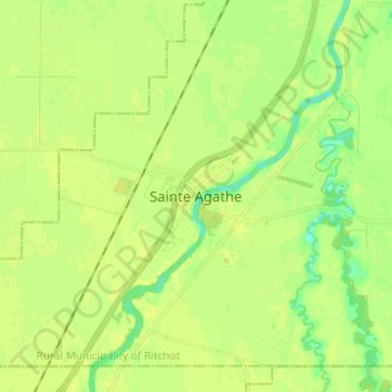 Sainte Agathe topographic map, elevation, terrain