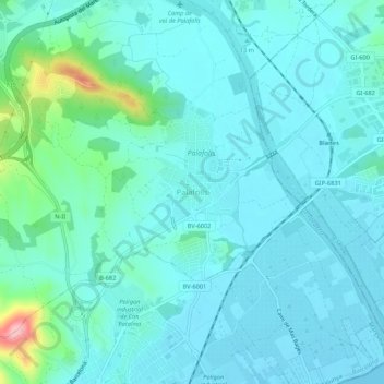 Palafolls topographic map, elevation, terrain