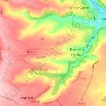 Nupend topographic map, elevation, terrain