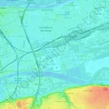 La Feuillarde topographic map, elevation, terrain