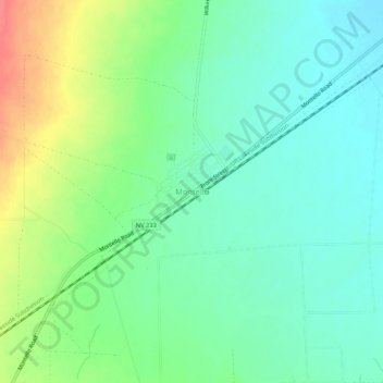 Montello topographic map, elevation, terrain