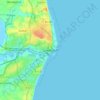 Lowestoft topographic map, elevation, terrain
