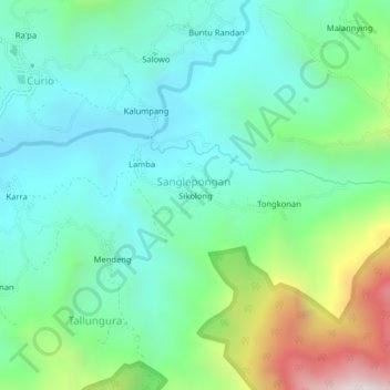 Sikolong topographic map, elevation, terrain
