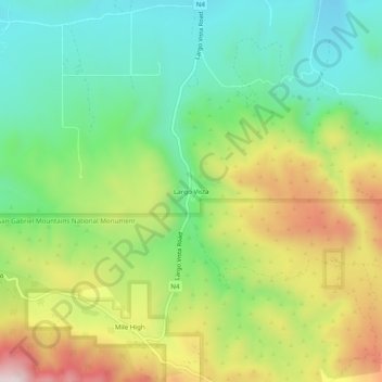 Largo Vista topographic map, elevation, terrain