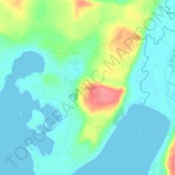 Eratap topographic map, elevation, terrain