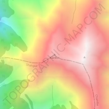 Kankot topographic map, elevation, terrain