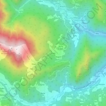 Ossati topographic map, elevation, terrain