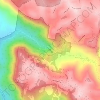 Kondalilla Falls topographic map, elevation, terrain