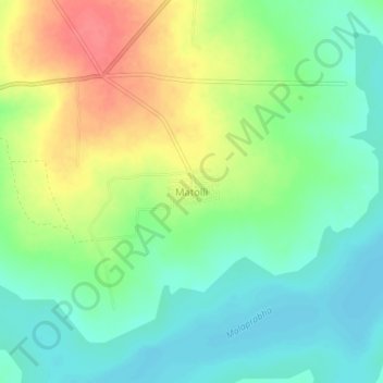 Matolli topographic map, elevation, terrain