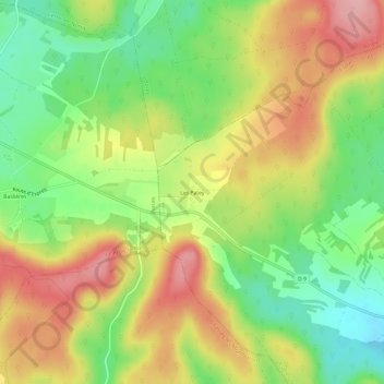 Les Patey topographic map, elevation, terrain