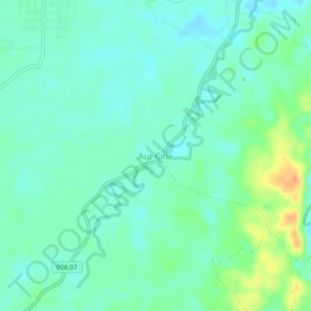 Aur Cina topographic map, elevation, terrain