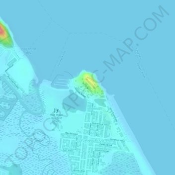 Yorkeys Knob topographic map, elevation, terrain