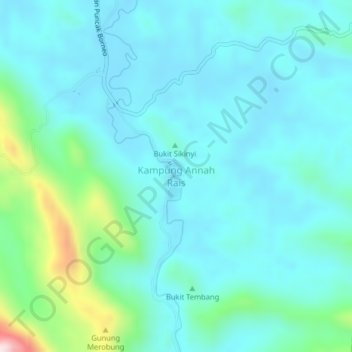 Kampung Annah Rais topographic map, elevation, terrain