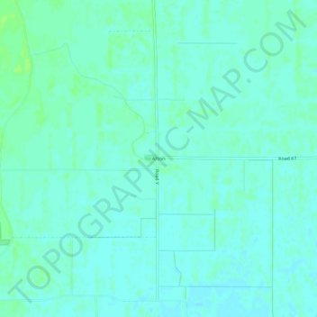 Afton topographic map, elevation, terrain