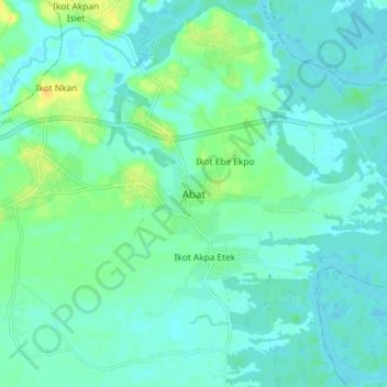 Abat topographic map, elevation, terrain