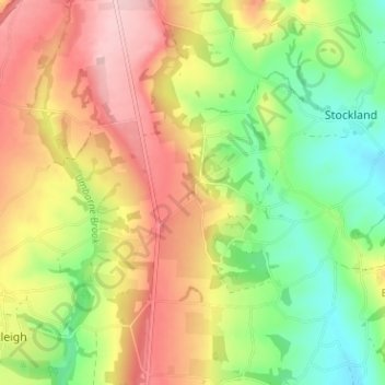 Golden Square topographic map, elevation, terrain