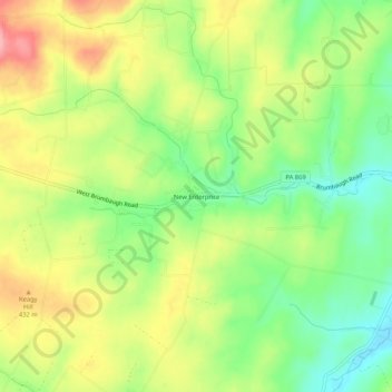 New Enterprise topographic map, elevation, terrain