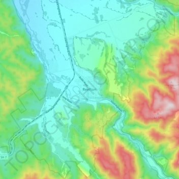 Reefton topographic map, elevation, terrain