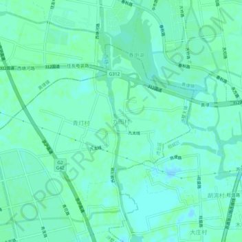 九图村 topographic map, elevation, terrain