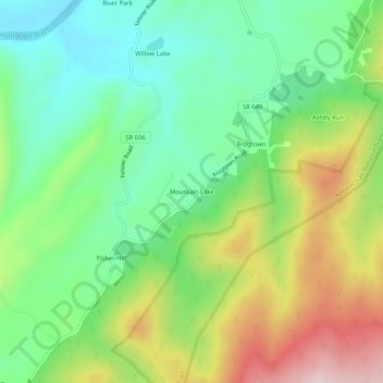 Mountain Lake topographic map, elevation, terrain