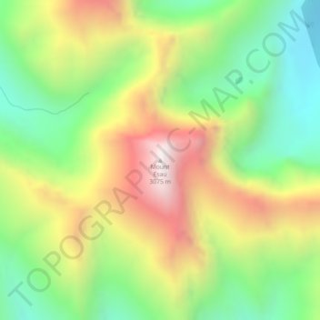 Mount Esau topographic map, elevation, terrain