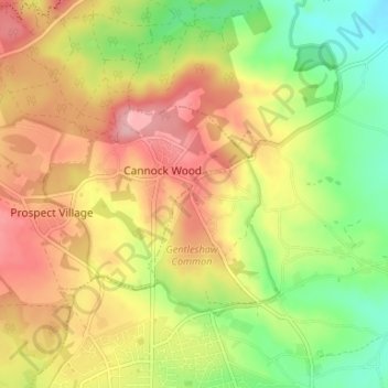 Gentleshaw topographic map, elevation, terrain