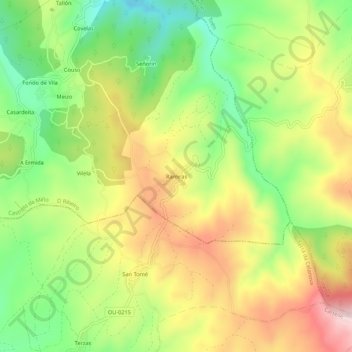 Ramiras topographic map, elevation, terrain