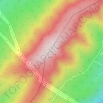 Pinnacle topographic map, elevation, terrain