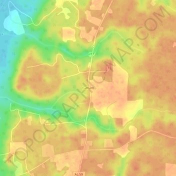 Latham topographic map, elevation, terrain