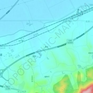 Wuzhuang topographic map, elevation, terrain