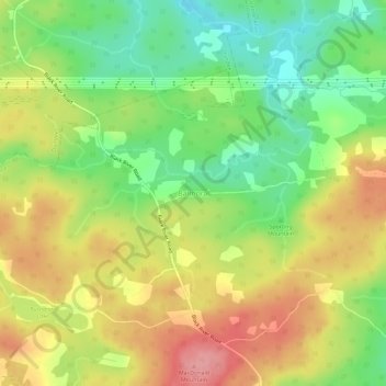 Balmoral topographic map, elevation, terrain