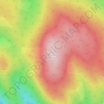 Widow Mountain topographic map, elevation, terrain
