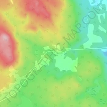 Miocene topographic map, elevation, terrain