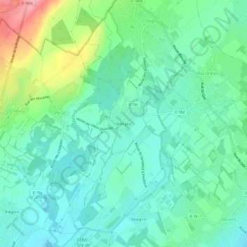 Brétigny topographic map, elevation, terrain