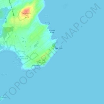 Cape Elizabeth topographic map, elevation, terrain