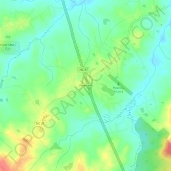 Pineview topographic map, elevation, terrain