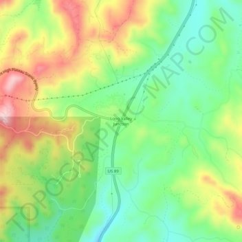 Long Valley Junction topographic map, elevation, terrain