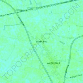 North End topographic map, elevation, terrain