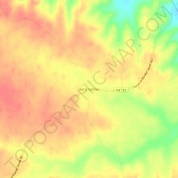 Hurst Springs topographic map, elevation, terrain