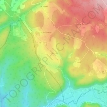 Chapendu topographic map, elevation, terrain