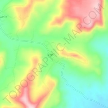 Ogugu topographic map, elevation, terrain