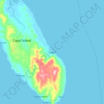 Capul topographic map, elevation, terrain