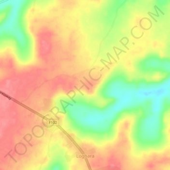 Idofin Oke topographic map, elevation, terrain